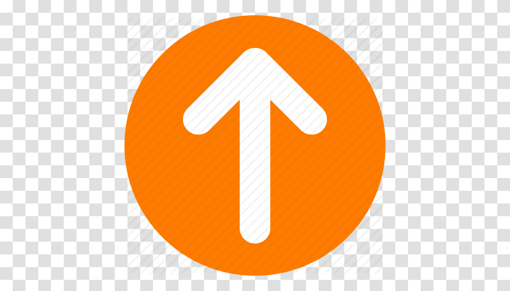 Arrow Move Up Orange Orange Arrow Top Arrow Top Orange Icon, Sign, Road Sign, Logo Transparent Png