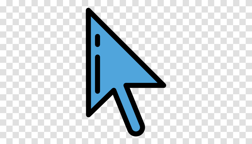 Arrow Point Interface Mouse Cursor Pointer Computer Cursor Blue, Triangle, Text, Symbol, Label Transparent Png
