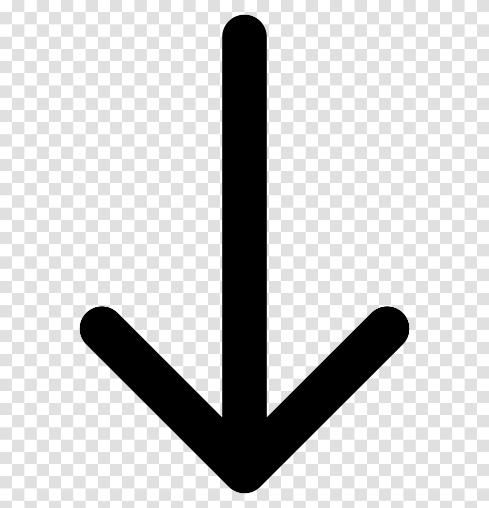 Arrow Pointing Down Arrow Pointing Down Icon, Anchor, Hook Transparent Png