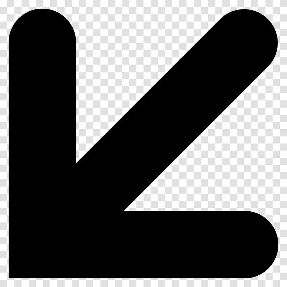 Arrow Pointing Down Arrow Pointing Down Left, Gray Transparent Png