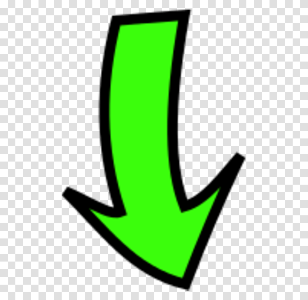 Arrow Pointing Down Curved Green Curved Arrow Clip Art Arrow Pointing Down, Number Transparent Png