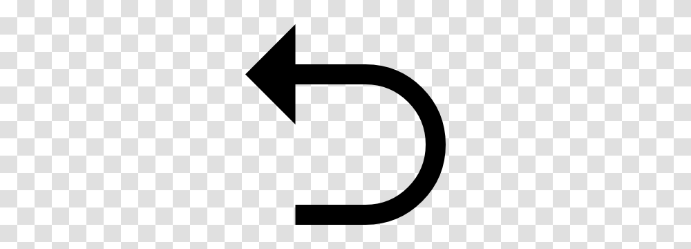 Arrow Pointing In A U Turn To The Left Sticker, Number, Sign Transparent Png