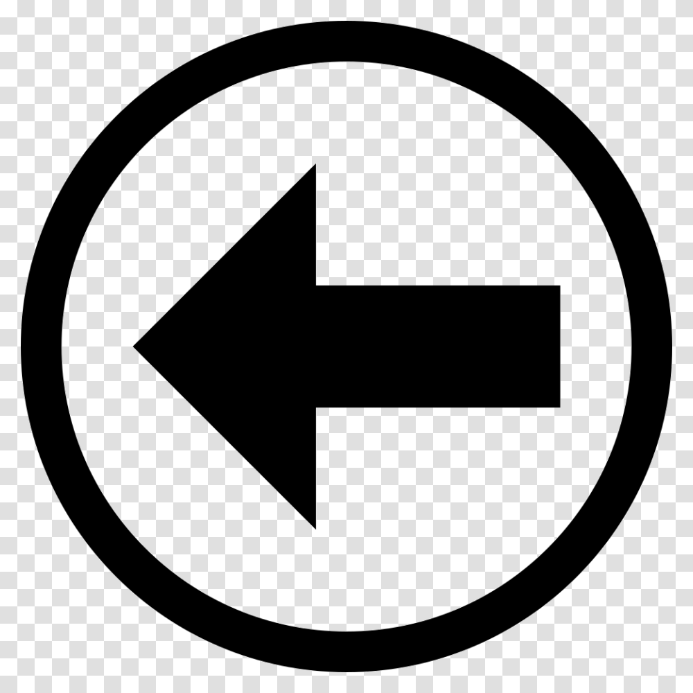 Arrow Pointing Left In A Circle Flecha Apuntando Hacia La Izquierda, Sign, Rug, Road Sign Transparent Png