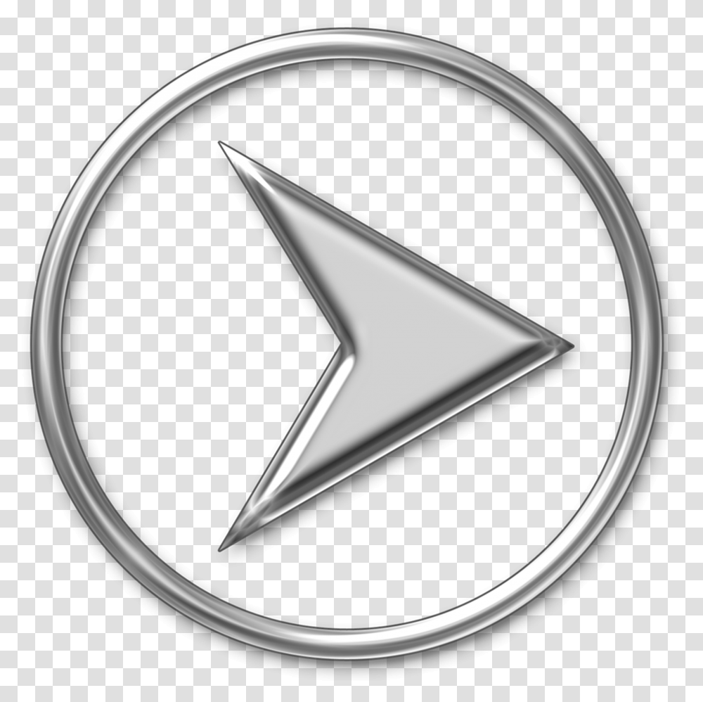 Arrow Silver Play Free Image On Pixabay Play Button Silver, Symbol, Emblem, Star Symbol, Logo Transparent Png