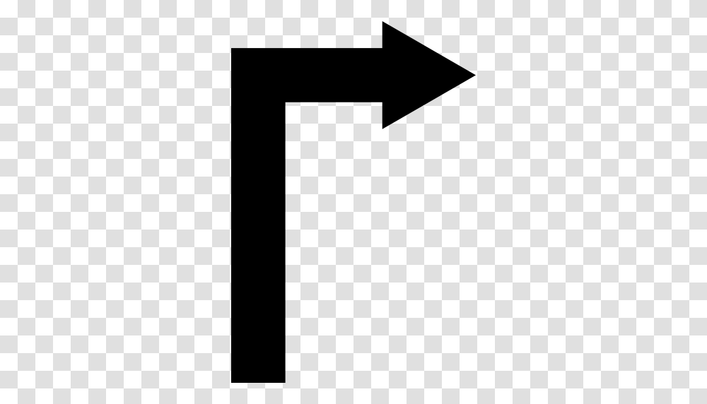Arrow Straight Angle To Turn To Right, Number, Axe Transparent Png