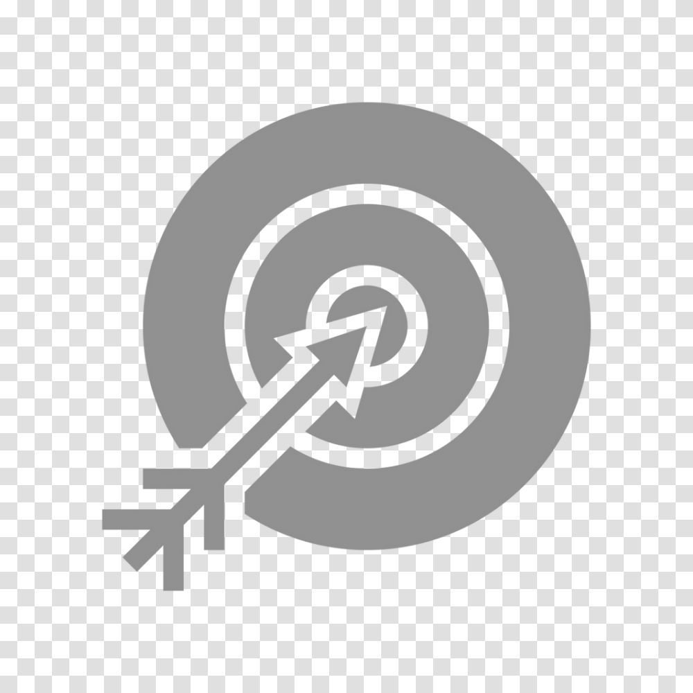 Arrow Target Icon Goals Icon White, Spiral, Key, Coil, Darts Transparent Png