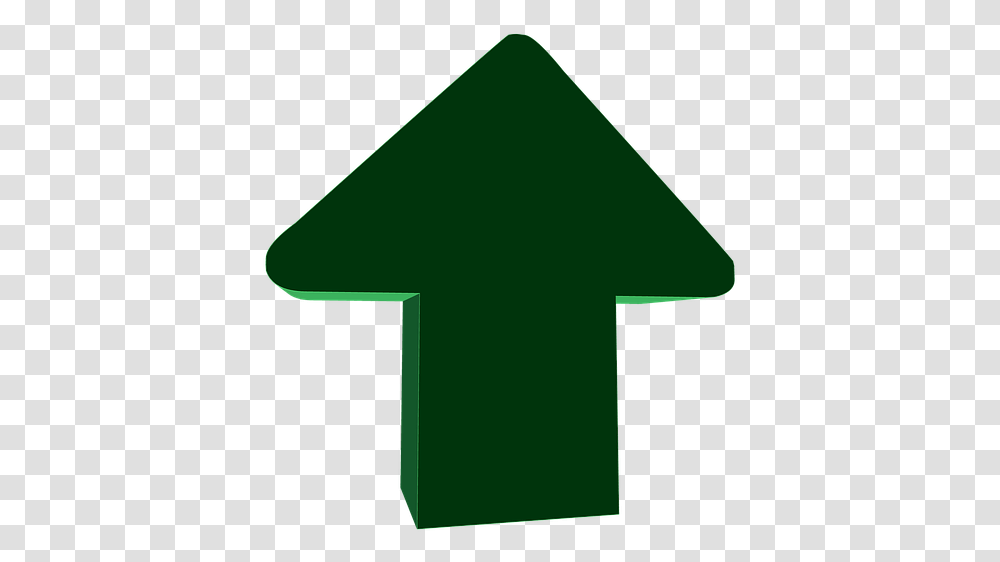 Arrow The Direction Of The 3d Green Top High Sign, Triangle, Cross, Logo Transparent Png
