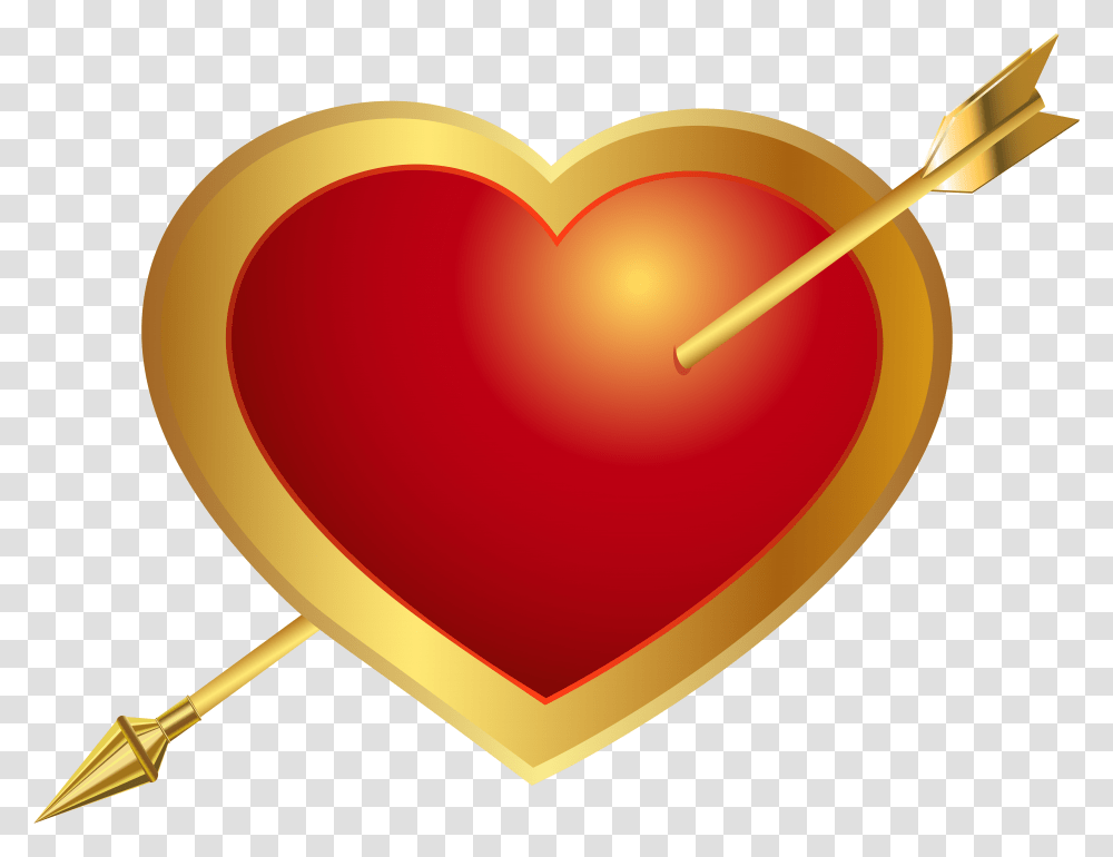 Arrow Through Heart Clipart Library Heart, Sweets, Food, Confectionery Transparent Png