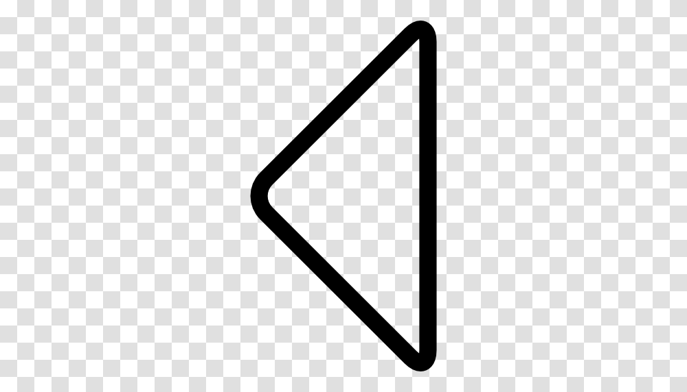 Arrow Triangle Outline Pointing Left, Label Transparent Png