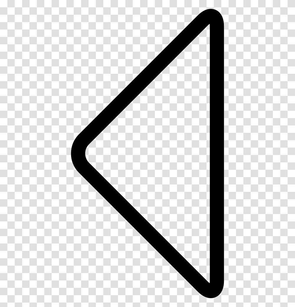 Arrow Triangle Outline Pointing Left, Label, Alphabet Transparent Png