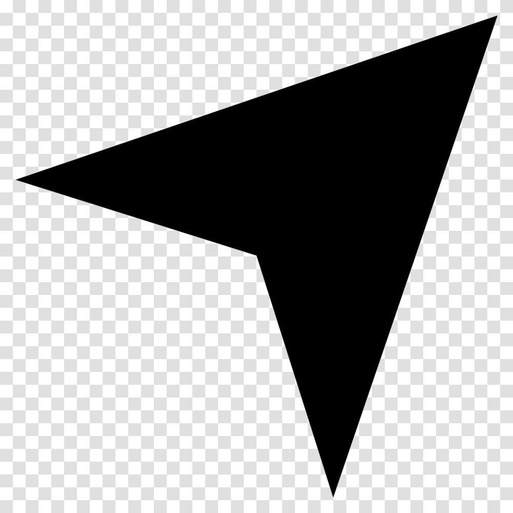Arrow Triangular Black Shape Symbol Pointing Upper, Triangle Transparent Png