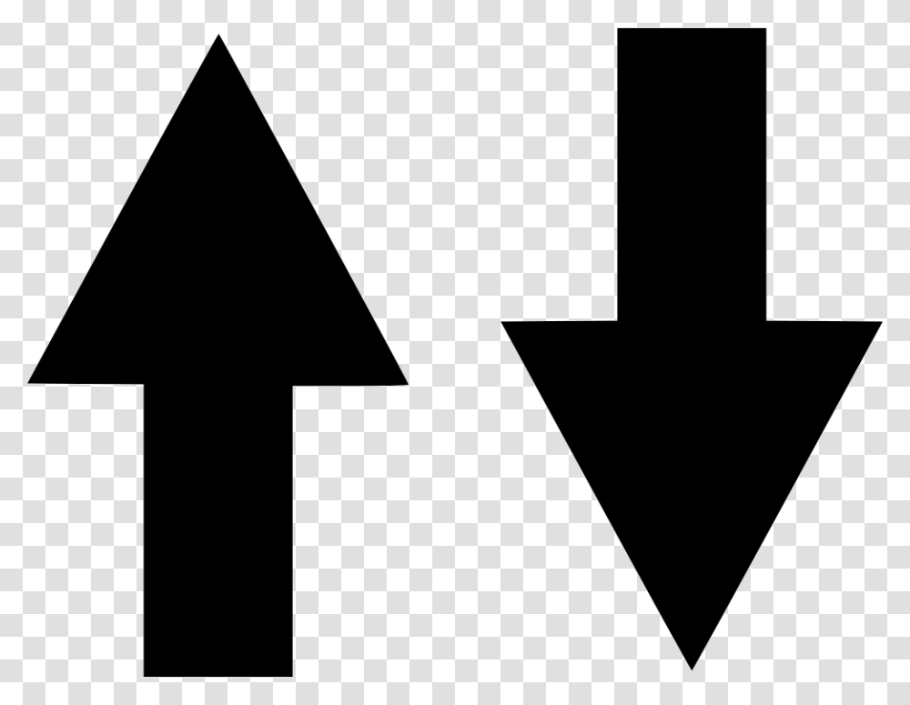 Arrow Up Arrow Down, Triangle, Cross, Sign Transparent Png