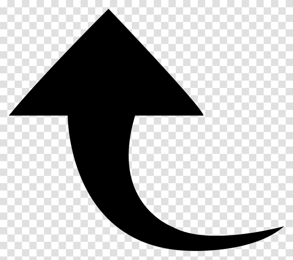 Arrow Up Crescent, Stencil, Logo, Trademark Transparent Png