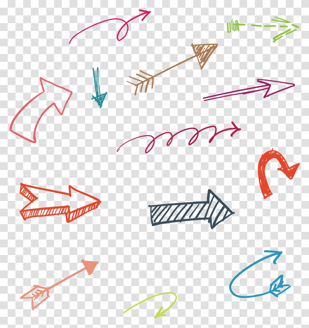 Arrow Vector Hand Drawn Arrow Background, Handwriting, Alphabet, Label Transparent Png