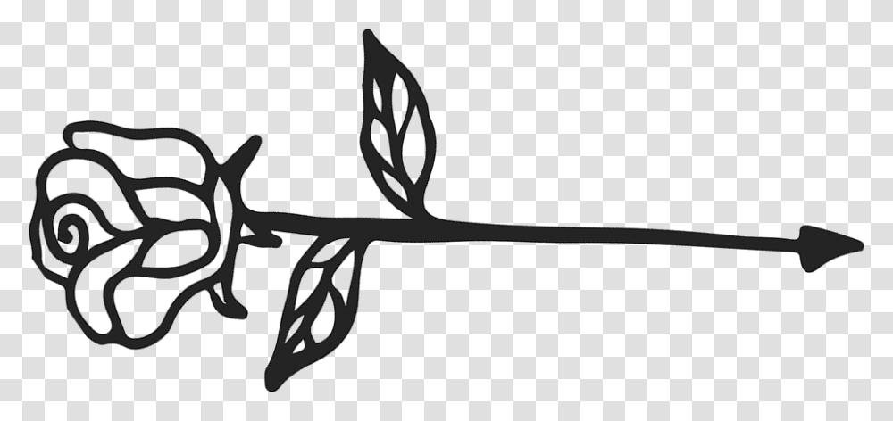 Arrow With Rose Rubber Stamp Calligraphy Arrow, Emblem, Animal, Weapon Transparent Png