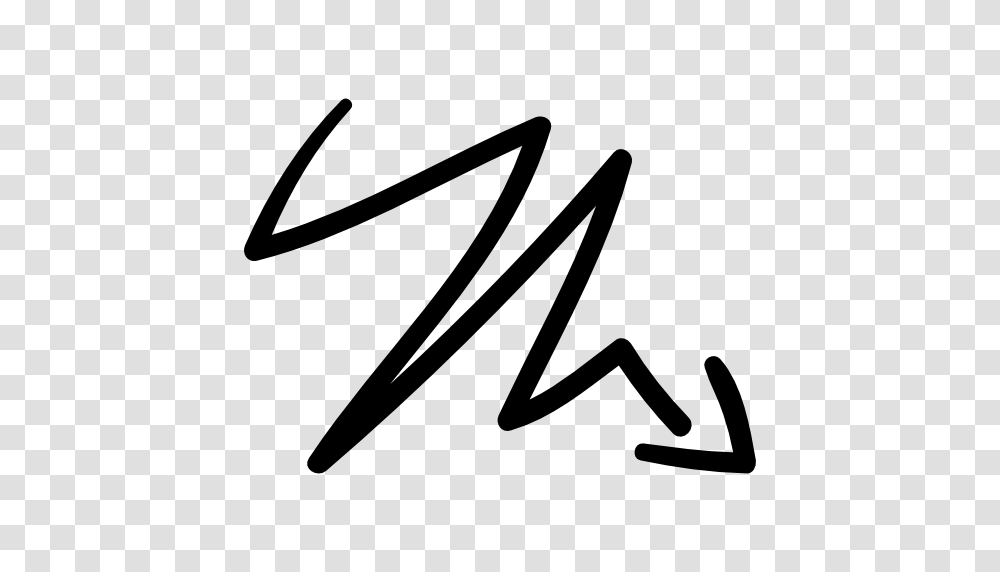 Arrow With Scribble, Handwriting, Signature, Autograph Transparent Png
