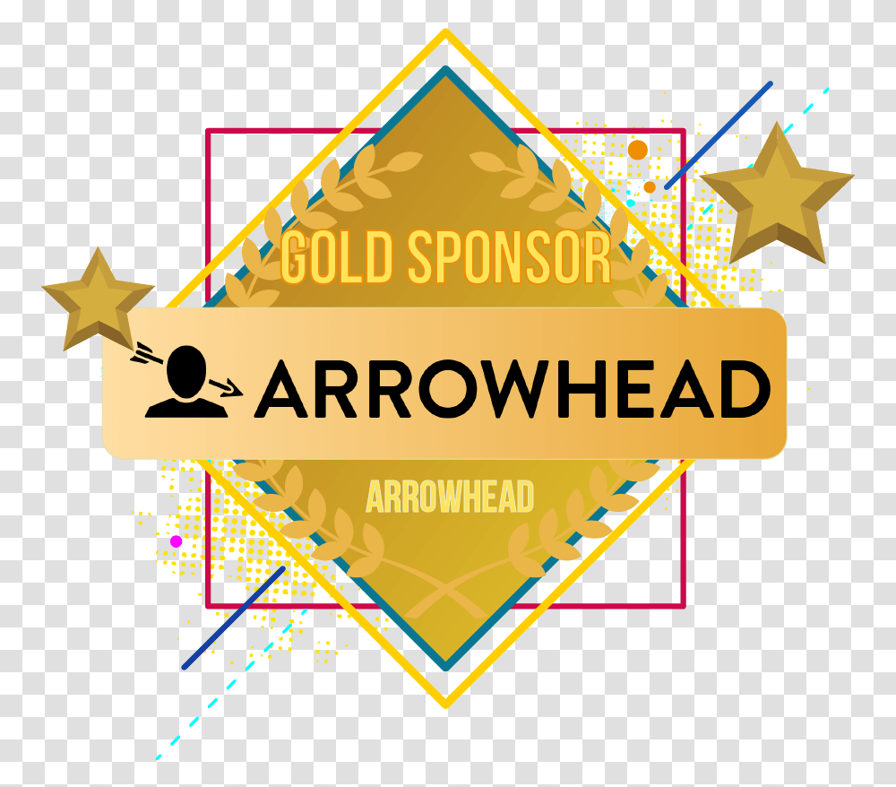 Arrowhead Gold Sponsor Triangle, Label, Text, Symbol, Lighting Transparent Png