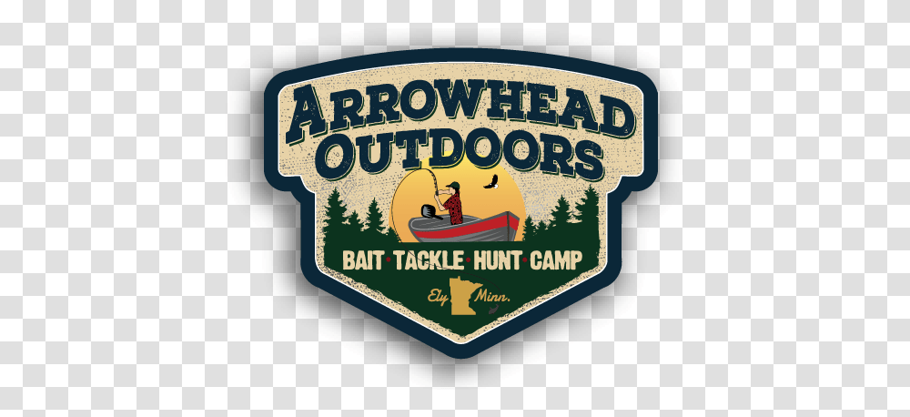 Arrowhead Outdoors Label, Logo, Symbol, Trademark, Badge Transparent Png