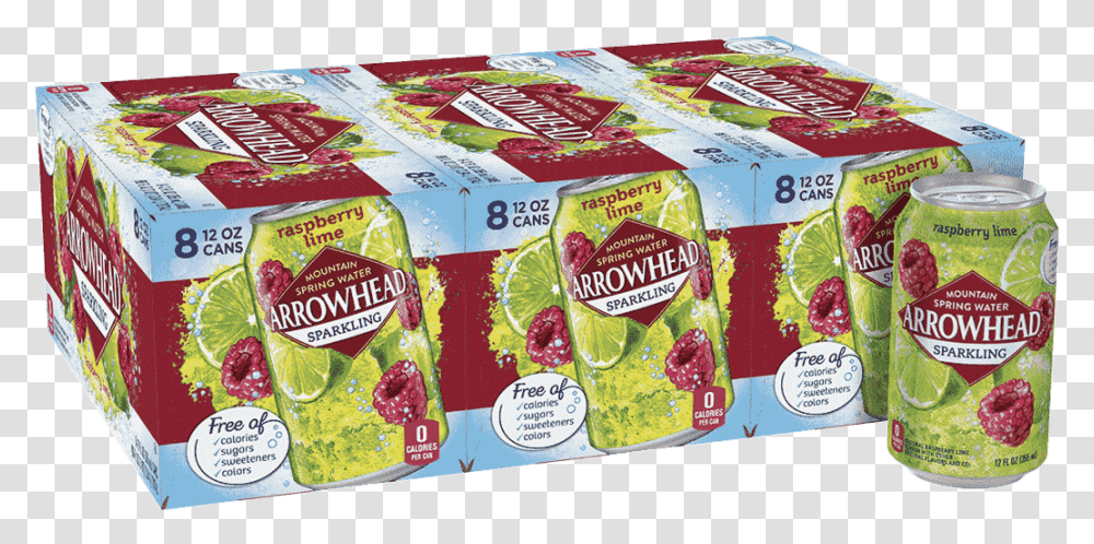 Arrowhead Sparkling Water Cans, Plant, Food, Fruit, Box Transparent Png