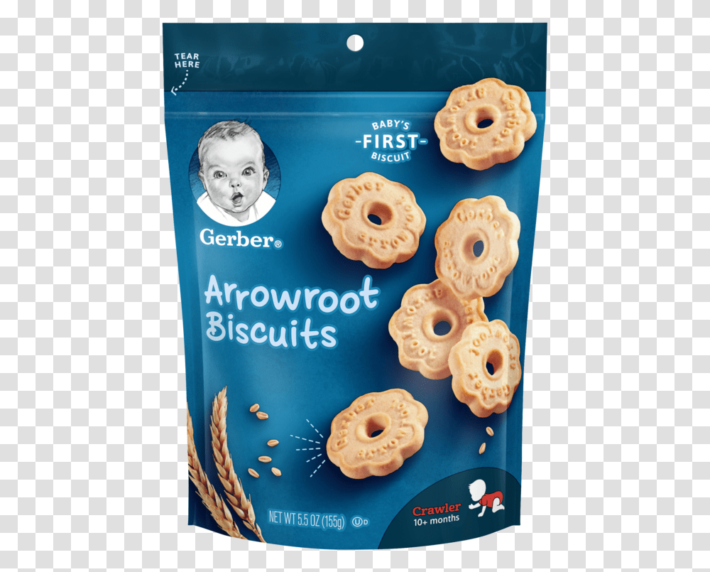 Arrowroot Biscuits Gerber Arrowroot Cookies, Bread, Food, Person, Human Transparent Png