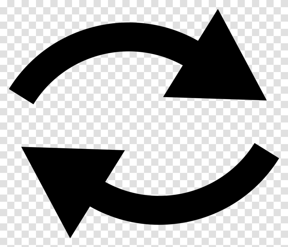 Arrows Couple Crescent, Axe, Tool, Recycling Symbol Transparent Png