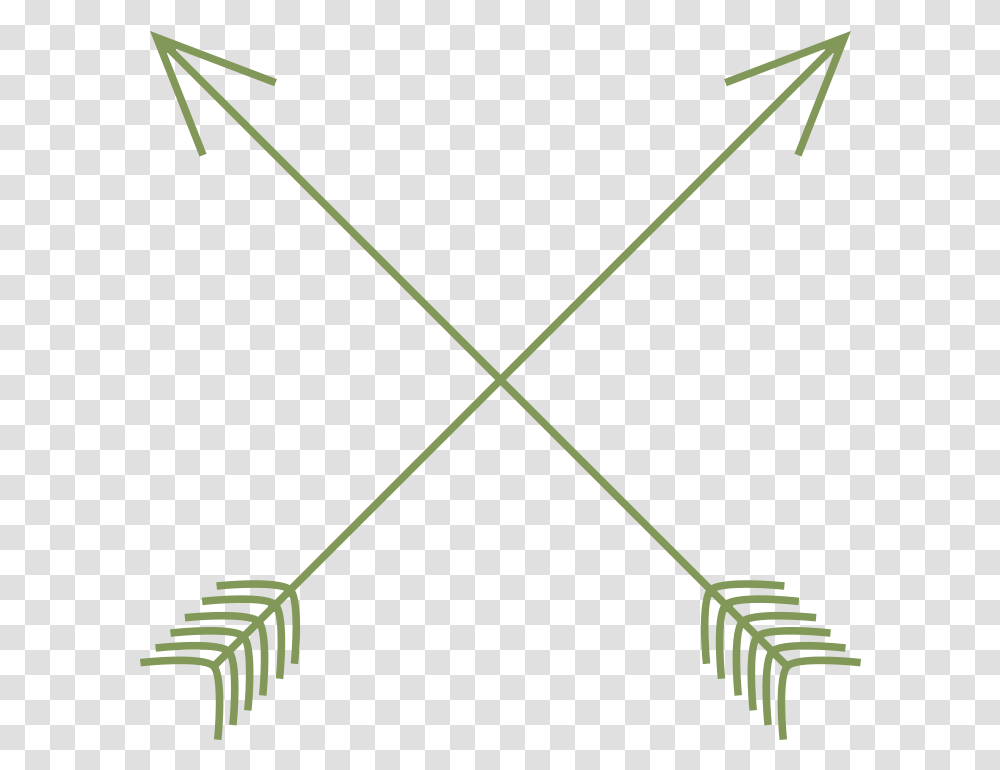 Arrows Crossing Monogram, Bow, Pattern, Rake Transparent Png