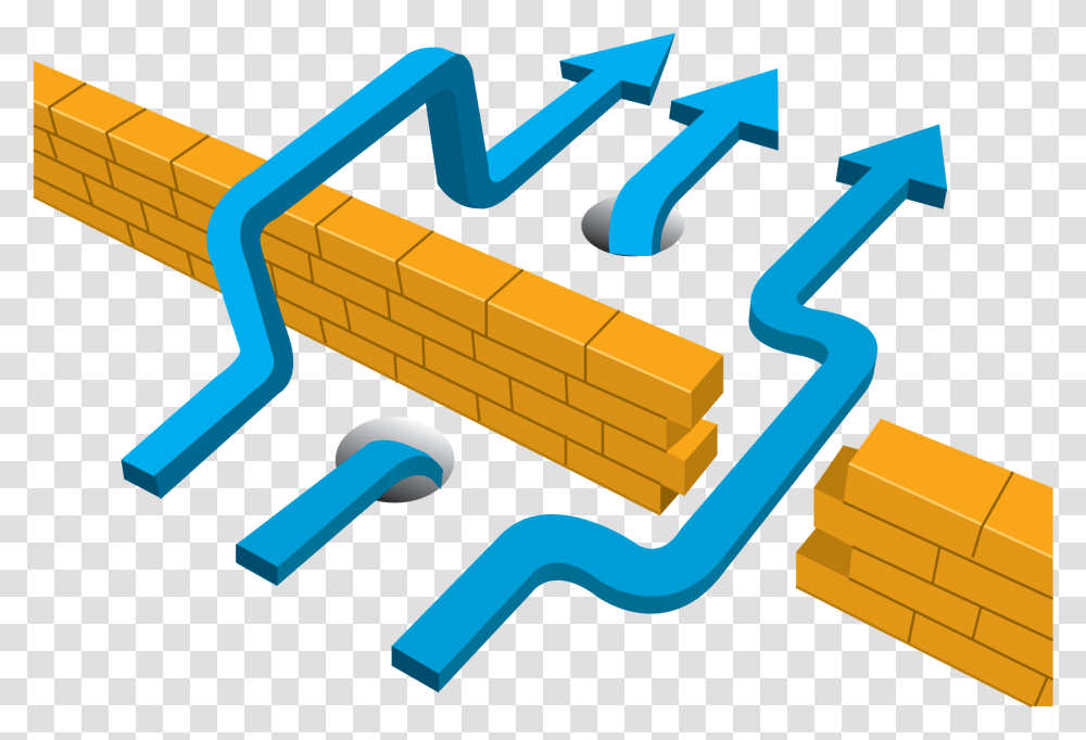 Arrows Diagram Communication Breaking Down A Barrier, Sport, Word, Electronics Transparent Png