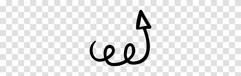 Arrows Direction Doodle Scribble Curve Up Arrow Trajectory Icon, Gray, World Of Warcraft Transparent Png