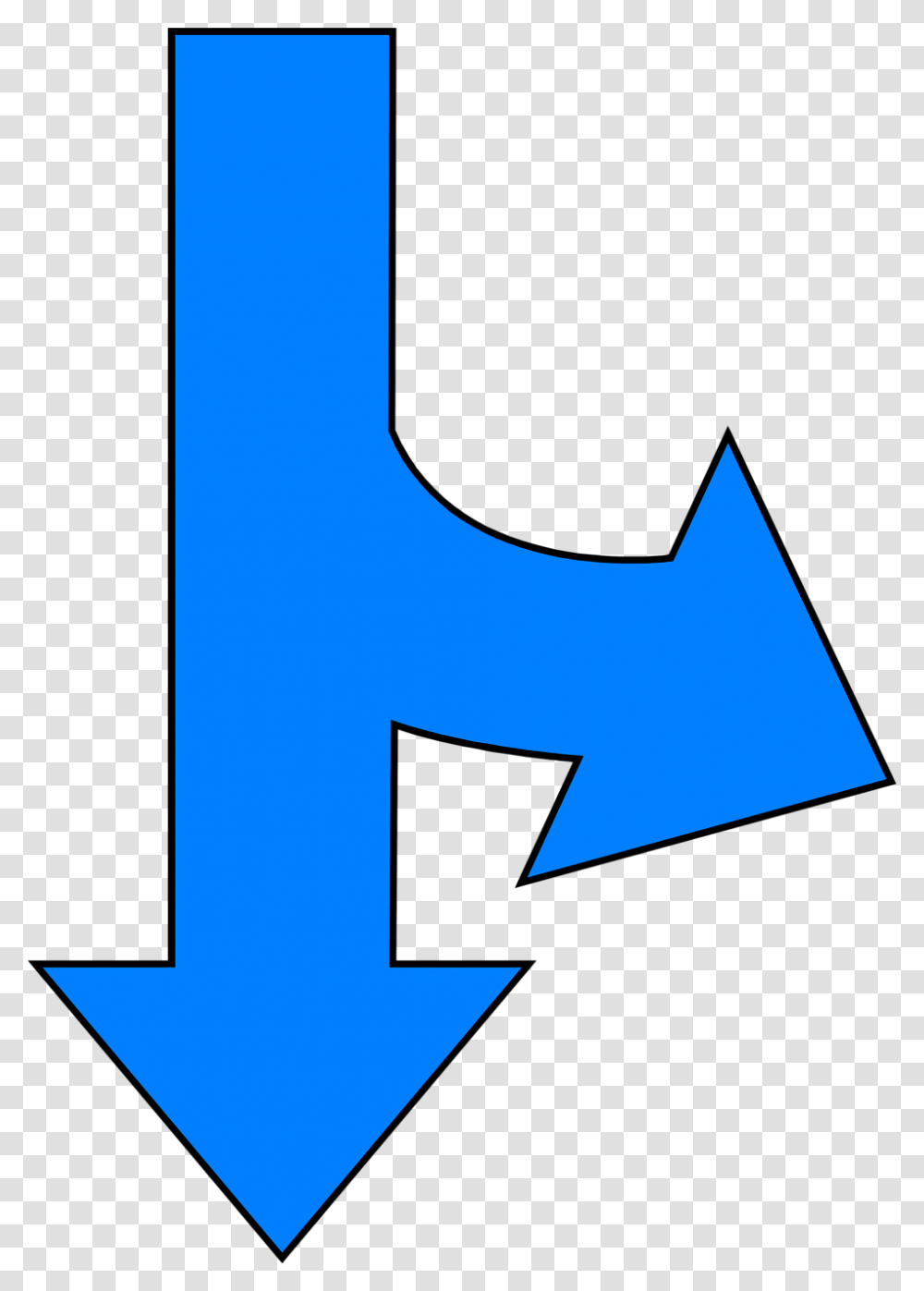 Arrows Down And Right, Recycling Symbol, Number Transparent Png