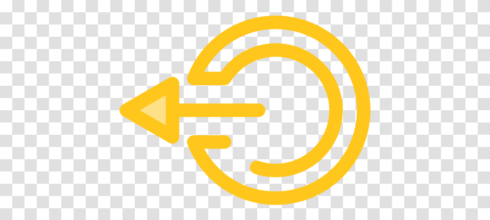Arrows Logout Direction Ui Left Arrow Icon Logout Icon Yellow, Symbol, Trademark, Text, Hammer Transparent Png