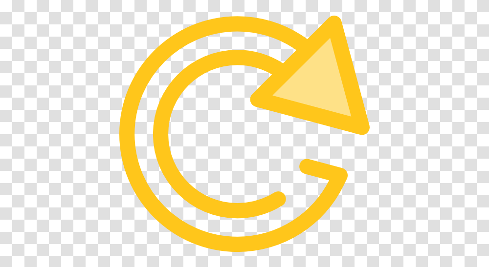 Arrows Reload Orientation Loading Direction Ui Icon Reload Yellow, Logo, Symbol, Trademark, Text Transparent Png
