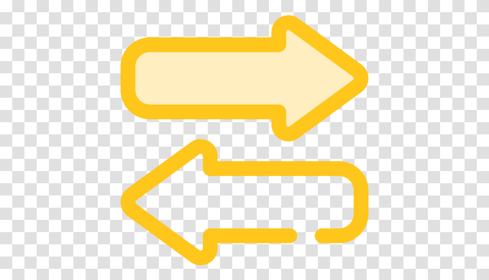 Arrows Right Left Interface Transfer Gold Icon Bi Directional Icon, Text, Symbol, Alphabet, Light Transparent Png