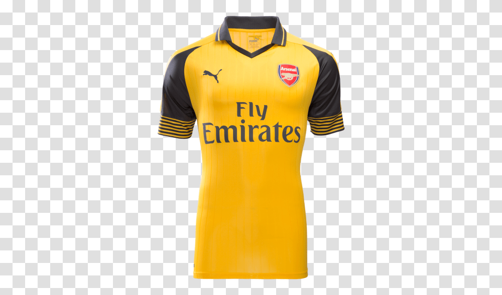 Arsenal Away Jersey Arsenal Blue And Gold Kit, Clothing, Apparel, Shirt, Person Transparent Png