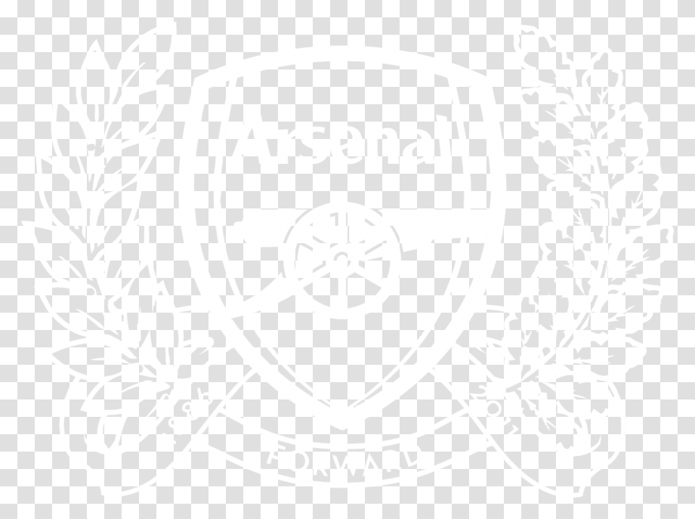 Arsenal Black And White Logo Images Arsenal Logo Black And White, Symbol, Emblem, Trademark, Label Transparent Png