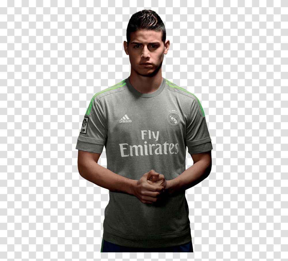 Arsenal Download James Rodriguez Real Madrid Away Kit, Apparel, Person, Human Transparent Png