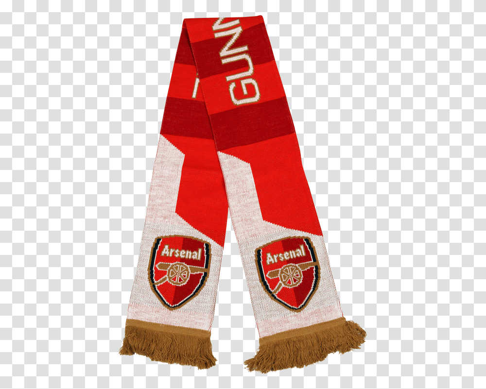 Arsenal Fc Fan Scarf Sock, Apparel, Stole, Shoe Transparent Png
