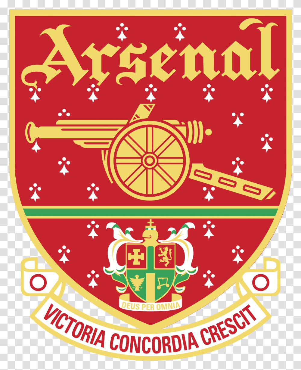 Arsenal Fc Old Logo, Trademark, Poster, Advertisement Transparent Png