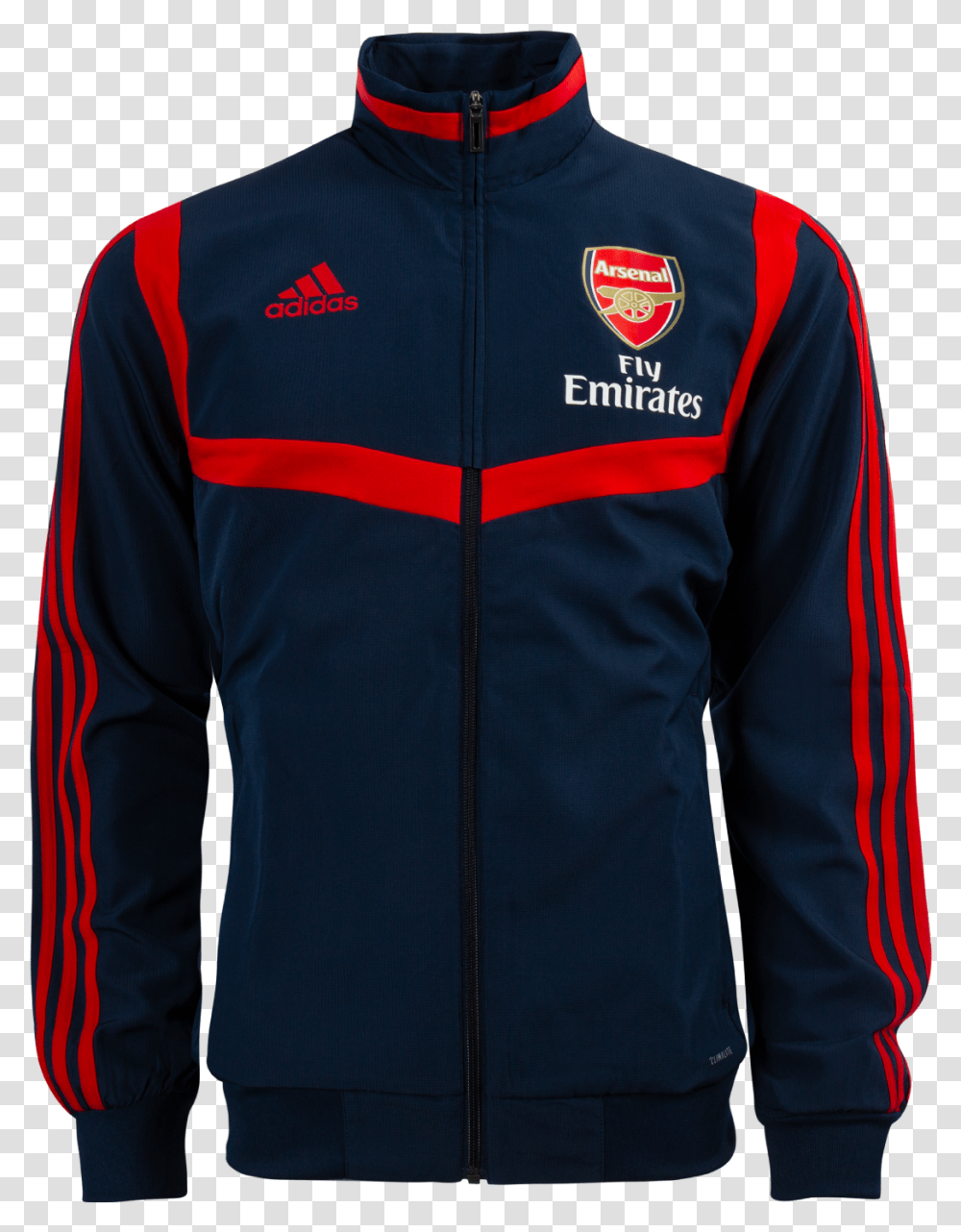 Arsenal Presentation Jacket Navy Ez Football Emirates, Clothing, Apparel, Coat, Fleece Transparent Png