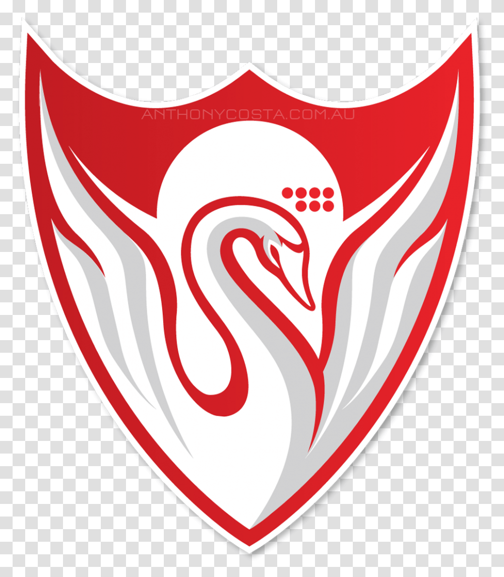 Arsta Swans Football Logo Design Red Football Logo Design, Armor, Ketchup, Food Transparent Png