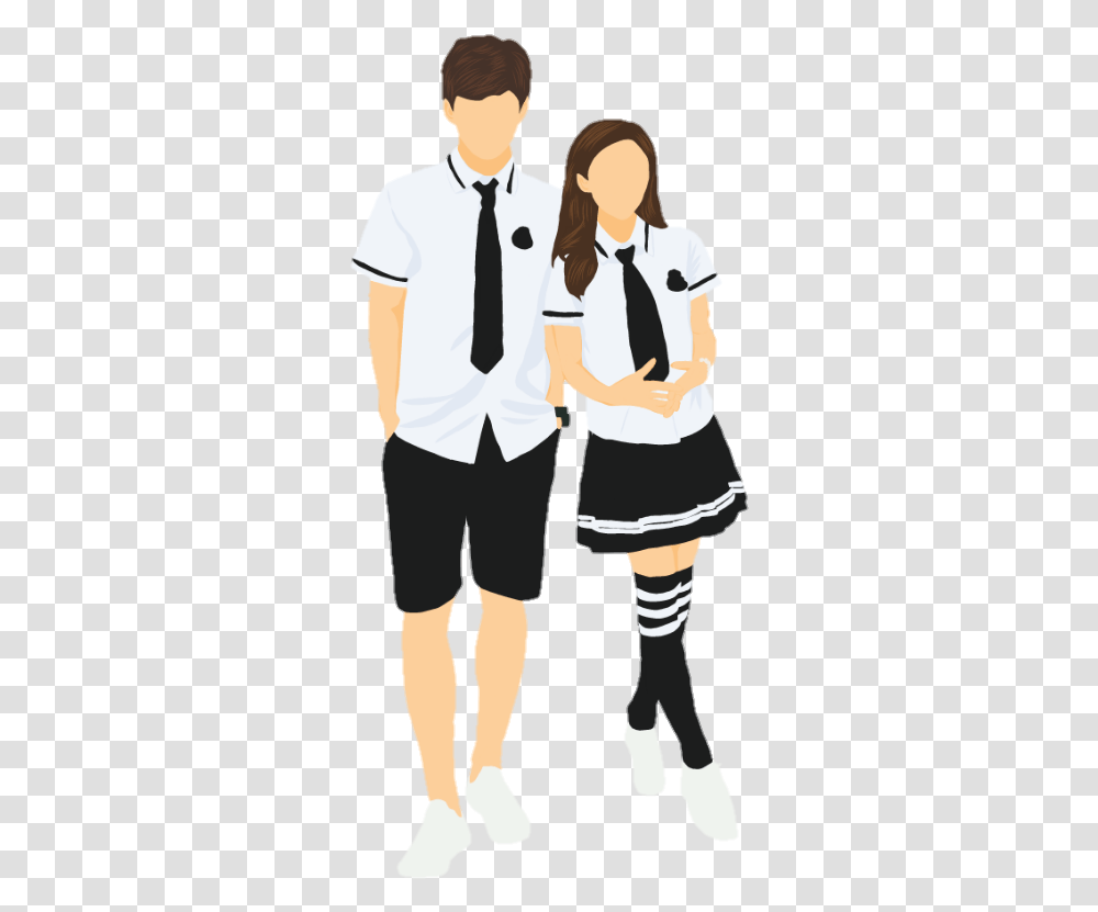 Art Background And Vector Image Cover Untuk Wattpad Couple, Tie, Person, People Transparent Png