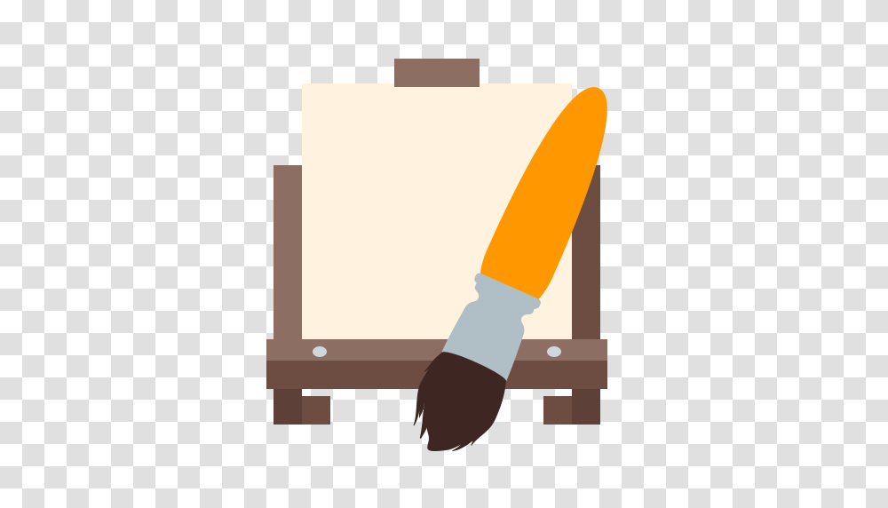 Art Brush Easel Paint Painting Icon, White Board, Trowel, Cardboard Transparent Png