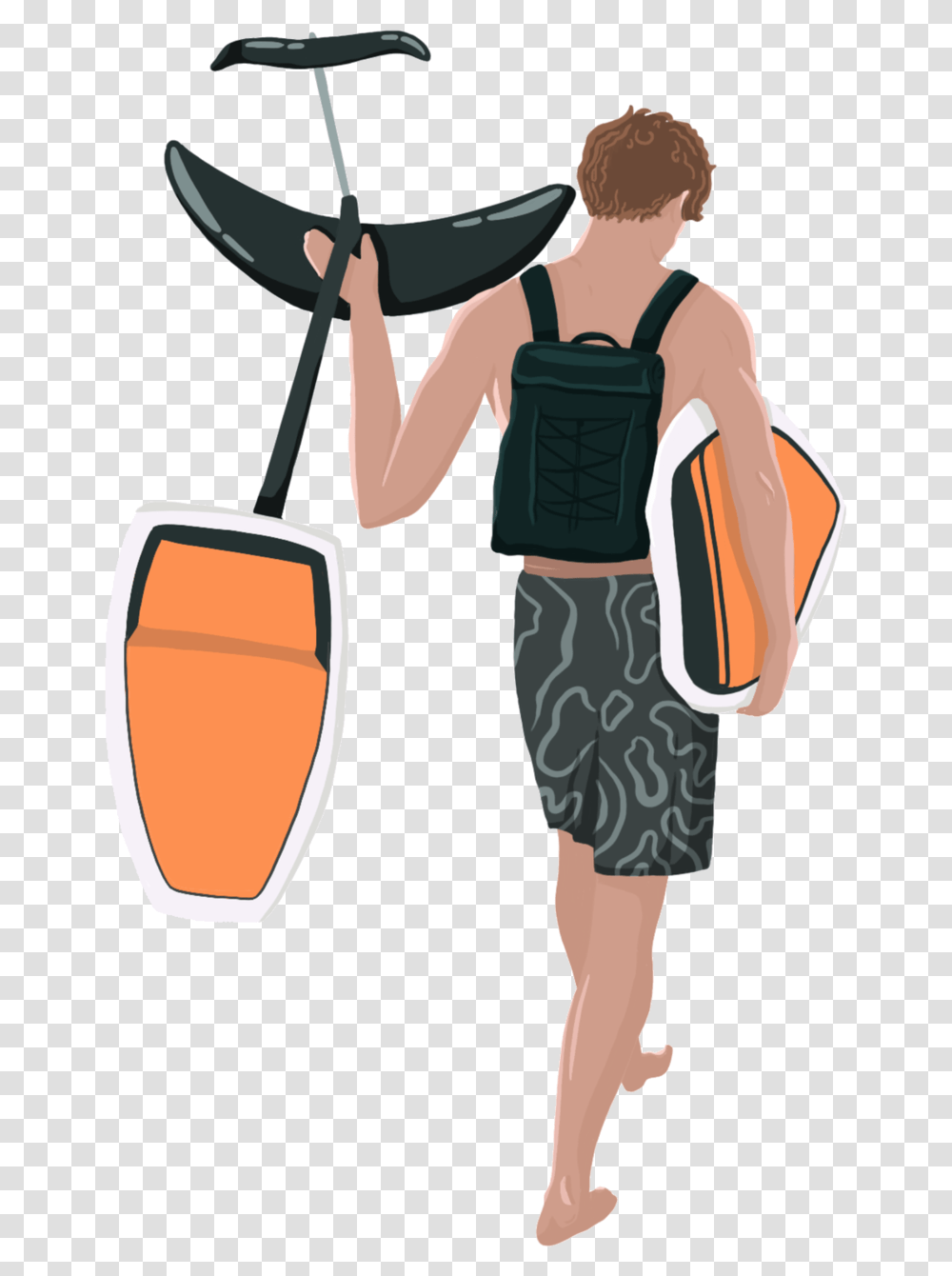 Art By Meganaxo Foil And A Surfboard Two Things Vacation, Person, Mouse, Photography Transparent Png