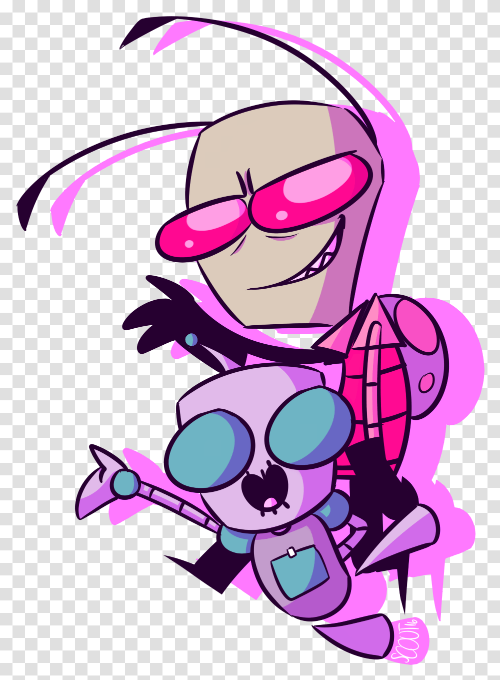 Art By Scoutkln On Tumblr Invader Zim Characters Body Invader Zim Art, Sunglasses, Doodle, Drawing Transparent Png