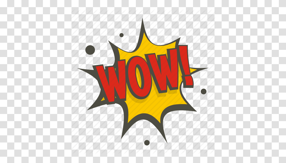 Art Comic Exclamation Expression Text Word Wow Icon, Poster, Advertisement, Batman Logo Transparent Png