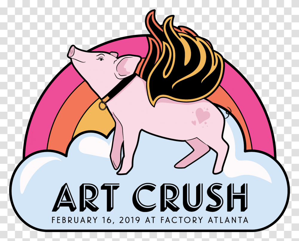 Art Crush Powered By Animal Figure, Mammal, Label, Text, Hog Transparent Png