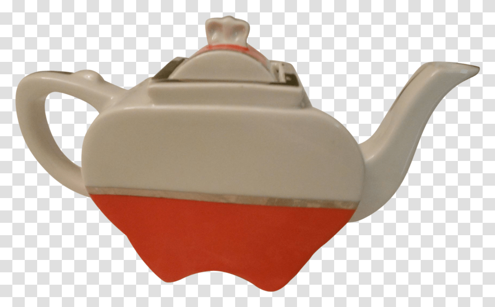 Art Deco Fraunfelter Teapot Red Teapots Probably Clipart Teapot, Pottery, Milk, Beverage, Drink Transparent Png