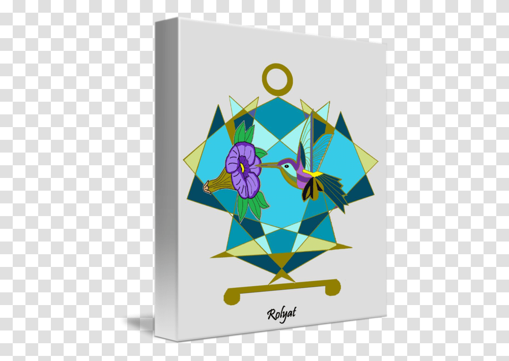 Art Deco Hummingbird One, Animal, Paper, Origami Transparent Png