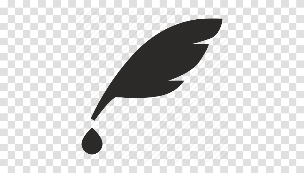 Art Draw Drop Feather Pen Wing Icon, Mammal, Animal, Sea Life, Whale Transparent Png
