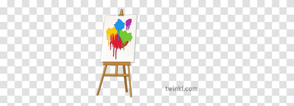 Art Easel Canvas Paint Illustration Tree, White Board, Drawing Transparent Png