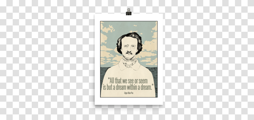 Art Edgar Allan Poe A Dream Within, Person, Human, Poster Transparent Png